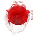 thumbnail image 2 of DINHEAROM Bridal Headwear Fascinator Hat Women Red Gauze 1Pack, 2 of 8