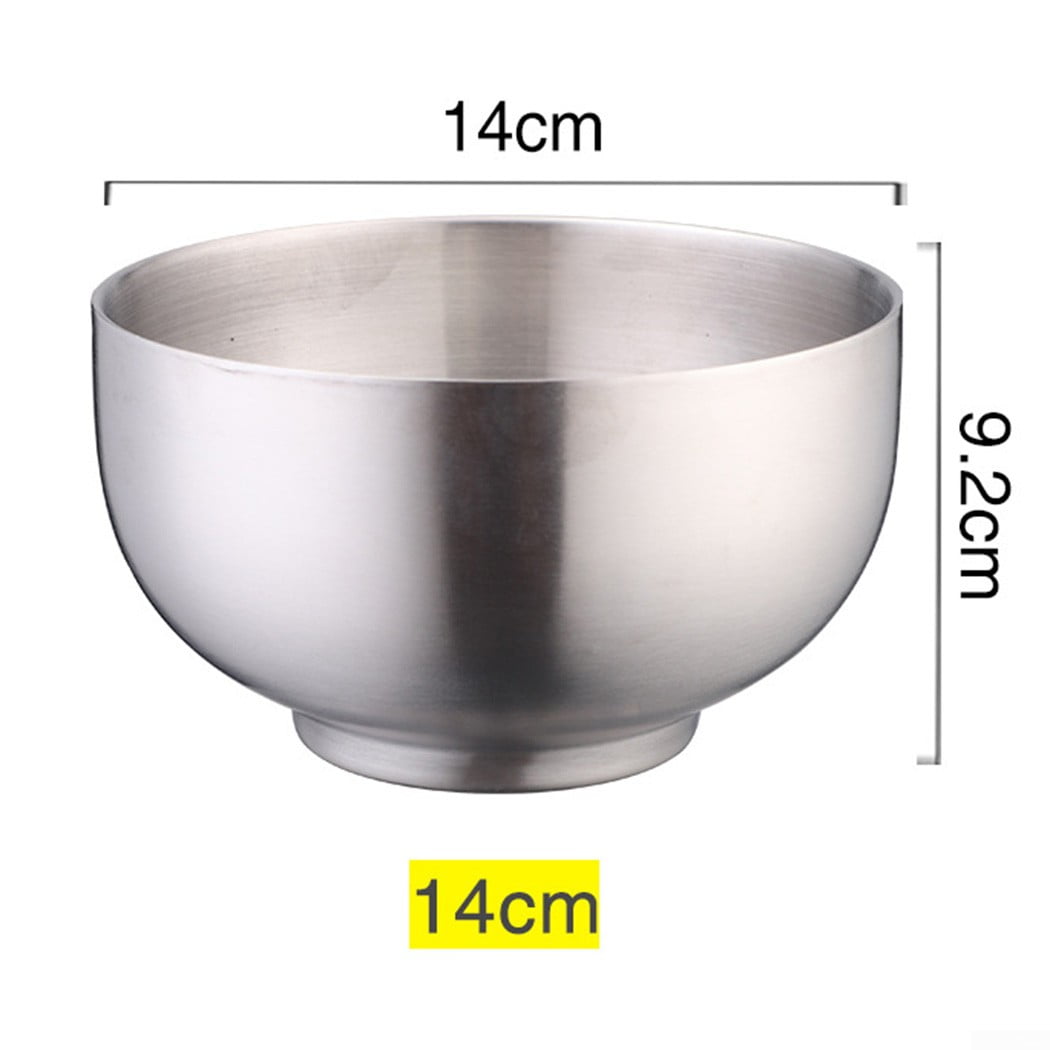 Set of 3 Stainless Steel Metal Deep Mixing Bowls Caterer Salad Spaghetti Pasta 