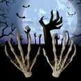 thumbnail image 3 of Dserhfy Halloween Skeleton Hands Realistic Plastic Skeleton Human Hands Model for Halloween Themed Party Decoration, 3 of 8