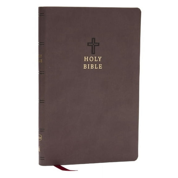 NKJV Holy Bible, Value Ultra Thinline, Charcoal Leathersoft, Red Letter, Comfort Print, (Hardcover)