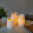 thumbnail image 3 of Mainstays White Rechargeable Flameless LED Pillar Candles,Various Sizes, 3 pack, 3 of 5