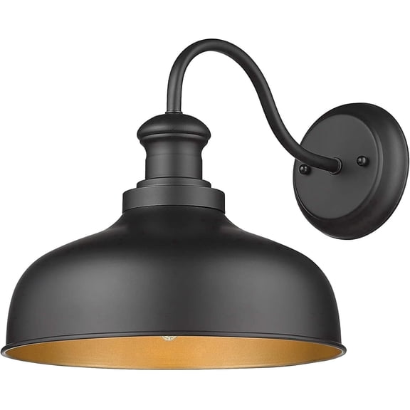 Outdoor Barn Light for Farmhouse, Exterior Wall Mount Lights Fixture,Weather Resistant Outdoor Wall Sconce for Porch, Garage, Patio, Entryway(Black, 1 Pack)