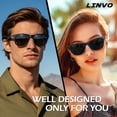 thumbnail image 5 of LINVO Men's Retro Polarized Sunglasses for Men UV400 with Rivets for Fishing Hiking Driving-2 Pairs, 5 of 10
