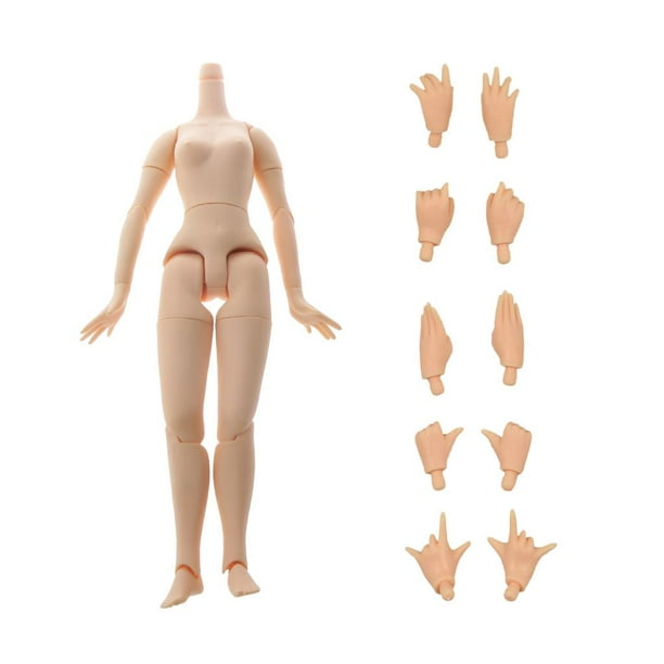 1/6 Piezas de Muñeca de Cuerpo de Piel Amarilla 19 Articuladas para Accesorio de Muñeca