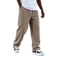 thumbnail image 3 of Men's Corduroy Pants Ribbed Texture Straight Leg Retro Streetwear Casual, 3 of 9