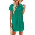 thumbnail image 1 of Vestido Zeagoo - Camiseta casual de verano para mujer, color verde, 1 of 7