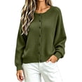 thumbnail image 6 of Enjoytime Womens Cardigan Crew Neck Button Down Long Sleeve Cardigans Sweater Fall Winter Cozy Casual Work Knit Jacket, 6 of 8