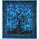 thumbnail image 4 of (Doble, 78.7x 59 pulgadas)Türkis Tapiz del Árbol de la Vida Tapices Psicodélicos Algodón Indio Colcha Doble Plato de Picnic Decoración de Pared Arte de Pared de Techo, 4 of 5