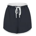 thumbnail image 3 of Timegard Shorts for Women 3pc Elastic Waist Comfy Ruched Loungewear Summer Workout Running Shorts, 3 of 4