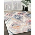 thumbnail image 2 of Ahgly Company Indoor Rectangle Contemporary Dark White Beige Abstract Area Rugs, 8' x 12', 2 of 6