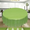 thumbnail image 3 of 4 Pack of Round Disposable Plastic 84 Inch Tablecloths Party Wedding Picnic Banquet Table Clothes Table Cover for Round Tables, 3 of 6