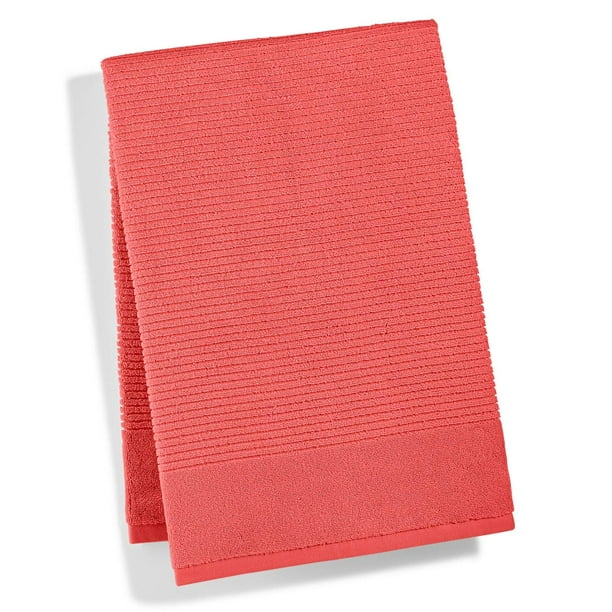 Martha Stewart Collection Bath Towel, Quick Dry Bath Towel Coral, Pink