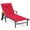 Classic Red, variant on Harbweb Outdoor Chaise Lounge Chair , 5-Position Adjustable Sun Tanning Chair with Pillow, Aluminum Patio Lounge Chair with Wheels & Armrests for Garden, Beach, Patio, Pool, Red