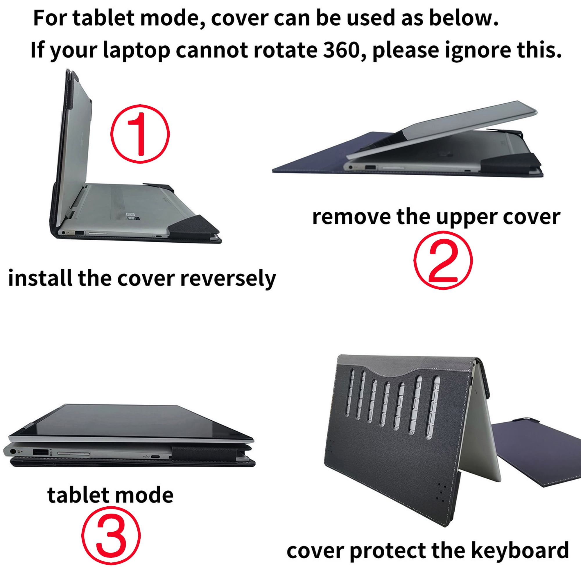 Laptop Case Cover for 14 inch Lenovo Flex 7 14IAU7 14IRU8 & IdeaPad Flex 5 14ALC7 14IAU7 14IRU8 14ABR8,PU Leather Bag Notebook Protective Shell Sleeve with Pen holder
