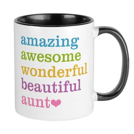 

CafePress - Amazing Aunt Large Mug - Ceramic Coffee Tea Novelty Mug Cup 11 oz