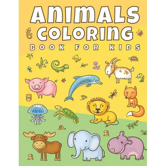 Simple Shapes Learning Alphabet Large Letters, Size 8.5x11: Animals Coloring Book For Kids: Cute Animals Coloring Book for Boys and Girls, Toddler & Children Ages 2, 3, 4, 5 (Paperback)