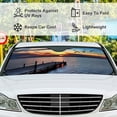 thumbnail image 5 of GZHJMY Car Front Windshield Sunshade UV Heat Protection, Foldable Auto Windshield Sun Visor for Sedan SUV Truck Daisies on Wooden Board, Car Sunscreen51x27.5inch Keep Vehicle Cool, 5 of 6