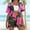 Hot Pink women's 2 piece shorts set a1, variant on Cagogo Women's 2 Piece Shorts Set Casual Summer Cruise Outfits Loose V Neck Crop Top Comfy Pants Matching Lounge Sets Airport Travel Clothes, Green S