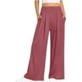 thumbnail image 2 of Teissuly Women'S Solid Color High-Waisted Casual Pocket Baggy Wide-Leg Shorts, 2 of 8