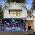 thumbnail image 4 of 16x7ft UV Activated Christmas Garage Door Cover Banner, Glows in Dark 2D Flat Holiday Garage Door Covers with Cartoon Santa and Elf, Xmas Outdoor Indoor Party Decoration (B), 4 of 5