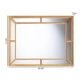 thumbnail image 3 of Baxton Studio Iskra Rectangular Mirror with Antique Goldleaf Frame - Modern Decorative Wall Accent for Living Room, Bedroom, or Entryway, 3 of 5
