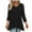 Black, variant on Tops for Women Plus Size 3/4 Sleeves Round Neck Casual Printed T-shirt Blouse Navy,Shirts for Women