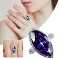 thumbnail image 2 of Purple Zircon Rings Zircon Ladies Rings Jewelry Birthday Proposal Bride Engagement Party RingsThe Best Gift for A Loved One, 2 of 9
