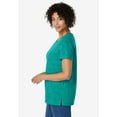 thumbnail image 2 of Woman Within Plus Size Marled Cuffed-Sleeve Tee, 2 of 6