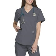 Scrubstar Women's Fashion Essentials Mock Wrap Scrub Top