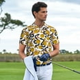 thumbnail image 3 of Rateoe Snake And Rose Pattern Men's Short Sleeve Polo Shirts, Golf Polo Shirts Short Sleeve Performance Moisture Wicking Dry-4X-Large, 3 of 6