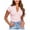 Pink-20, variant on Womens Slim Fitted Ribbed Tops V Neck Stretchy Blouses Casual Summer T-Shirt