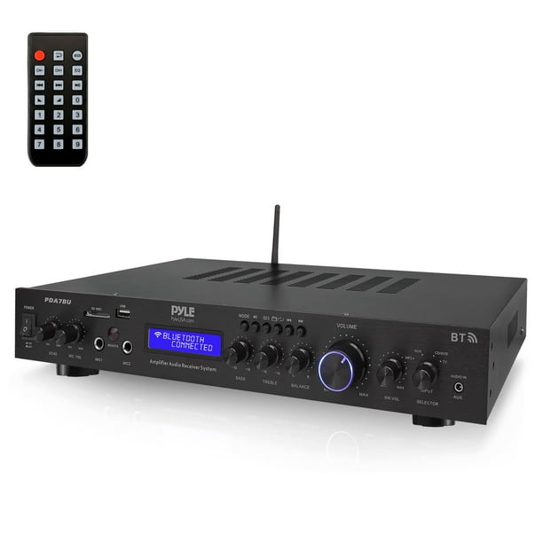 Receptor Pyle PDA7BU de cine en casa con Bluetooth de 5 canales y 200 W
