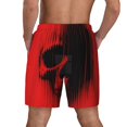 thumbnail image 2 of Haiem Minimalist Skull Red Mens Swim Trunks with Compression Liner 2 in 1 Swimming Shorts Stretch Swimwear Quick Dry,Board Shorts-3X-Large, 2 of 9