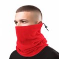 thumbnail image 1 of TOPTIE Cache-Cou Unisexe en Polaire Chaude - Masque Facial Doux et Extensible, Tube Multifonctionnel pour Course, Cyclisme, Usage Quotidien-Rouge, 1 of 7