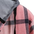 thumbnail image 6 of TMOYZQ Mens Flannel Hoodie Drawstring Hooded Plaid Shirts Long Sleeve Casual Button Down Shirts Lightweight Flannel Shirt Jackets, 6 of 9