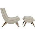 thumbnail image 3 of Modern Contemporary Urban Design Living Lounge Room Lounge Chair Set, Beige, Fabric, 3 of 4