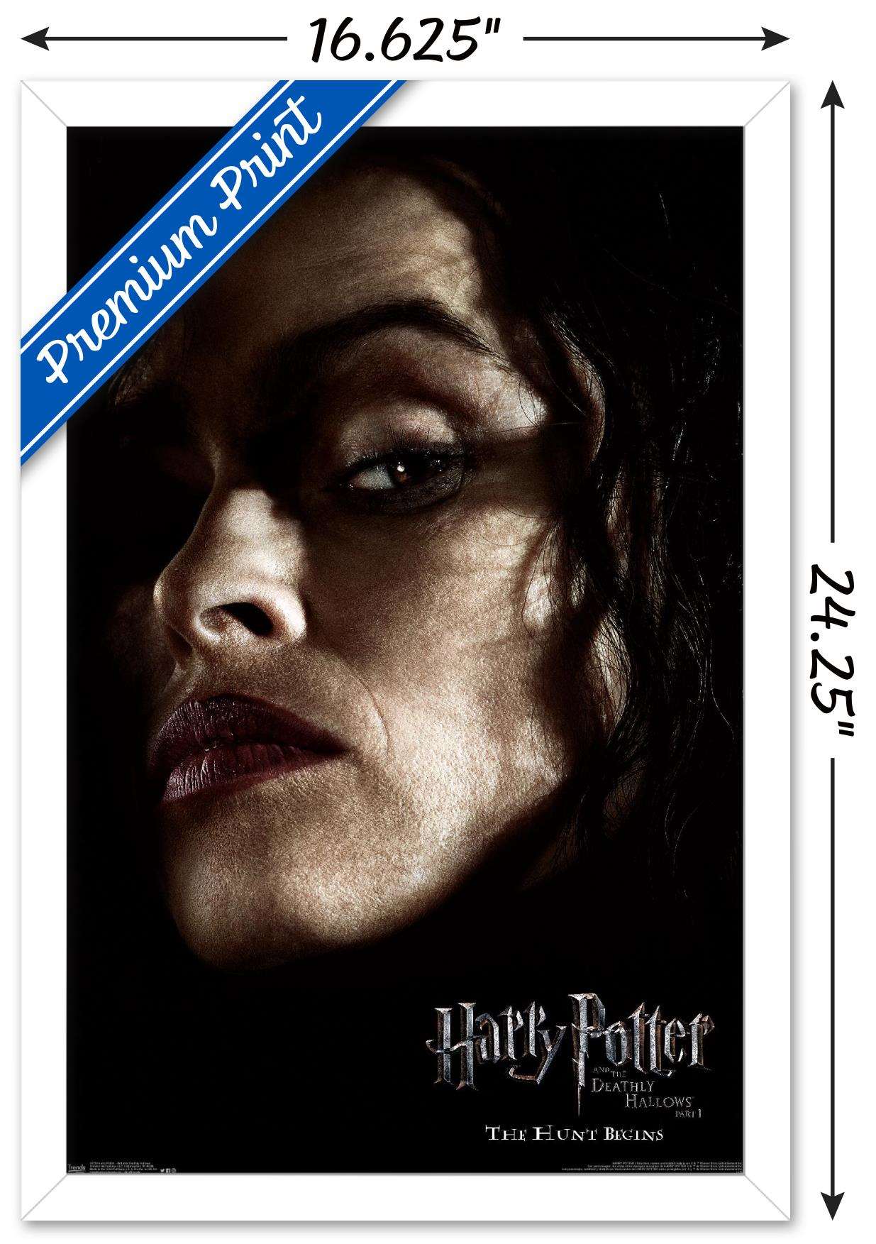 Harry Potter and the Deathly Hallows: Part 1 - Bellatrix One Sheet Wall Poster, 14.725" x 22.375", Framed
