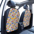 thumbnail image 2 of Cartoon Bubble Cute Duck Love Mats Back Seat Protectors, Car Seat Protector Vehicle Organizers Waterproof Cover Back Seat Cover for Kids with 3 Storage Pockets 2 Pack, 2 of 5