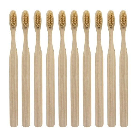 Lutabuo 1/10pcs Adult Teeth Brushes Eco Bamboo Tooth Scrub Brushes Durable for Men Women