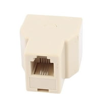 Unique Bargains 3 Way RJ11 6P4C Telephone Extension Connector Phone Jack Adapter Splitter