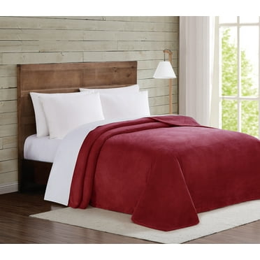 Truly Soft Velvet Plush Full/Queen Blanket in Cabernet
