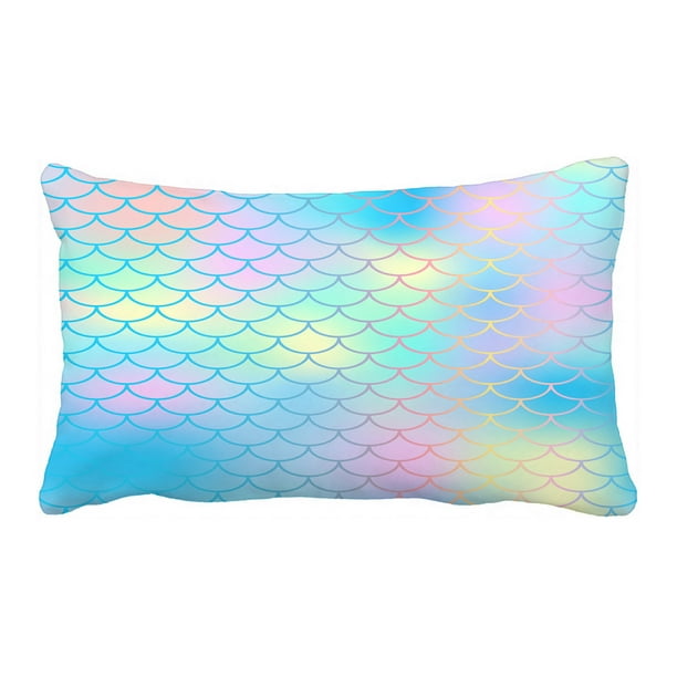 Abphqto Fish Scale Magic Mermaid Tail Pillow Case Pillow Cover Pillow Protector Two Sides For Couch Bed 20x30 Inch Walmart Com Walmart Com