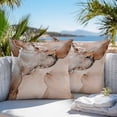 thumbnail image 4 of Outdoor Pillow Cover Brown Marble Set of 2 Waterproof Throw Pillowcases Abstract Waves Cloud Decorative Patio Furniture Pillows for Couch Garden Indoor & Outdoor Use, 4 of 9