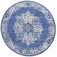 thumbnail image 3 of Nourison Whimsicle Persian Farmhouse Navy 5' x round Area Rug, (5' Round), 3 of 9