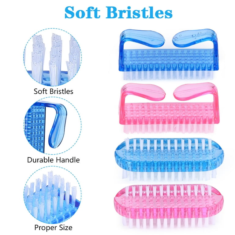 Handle Grip Nail Brush Cleaner Fingernail Scrub Hand Cleaning Brushes Soft  Stiff Bristles Scrubber Manicure Tool Foot Toes Care - Nail Brushes -  AliExpress