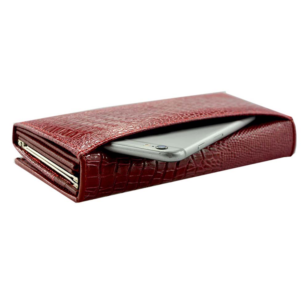 SPRING PARK Lady Crocodile Long Wallet for Men Women Genuine Leather Purse Card Holder Clutch Bag - image 3 of 6