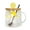 Lemon-2, variant on Cute Fruity Mug Glass Mug with Spoon and Wood Lid