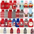 thumbnail image 2 of comerut 500ml/1000ml/2000ml Hot Water Bag Water-filling Warm-keeping Rubber Liner Winter Warm Water Bottle with Christmas Elk Printing Cover for Home, 2 of 8