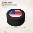 thumbnail image 2 of Yiaed America Flags3 Print Travel Jewelry Case Bridesmaid Gift Boxes Jewelry Travel Organizer Small Round Jewelry Box Mini Storage-Black, 2 of 7