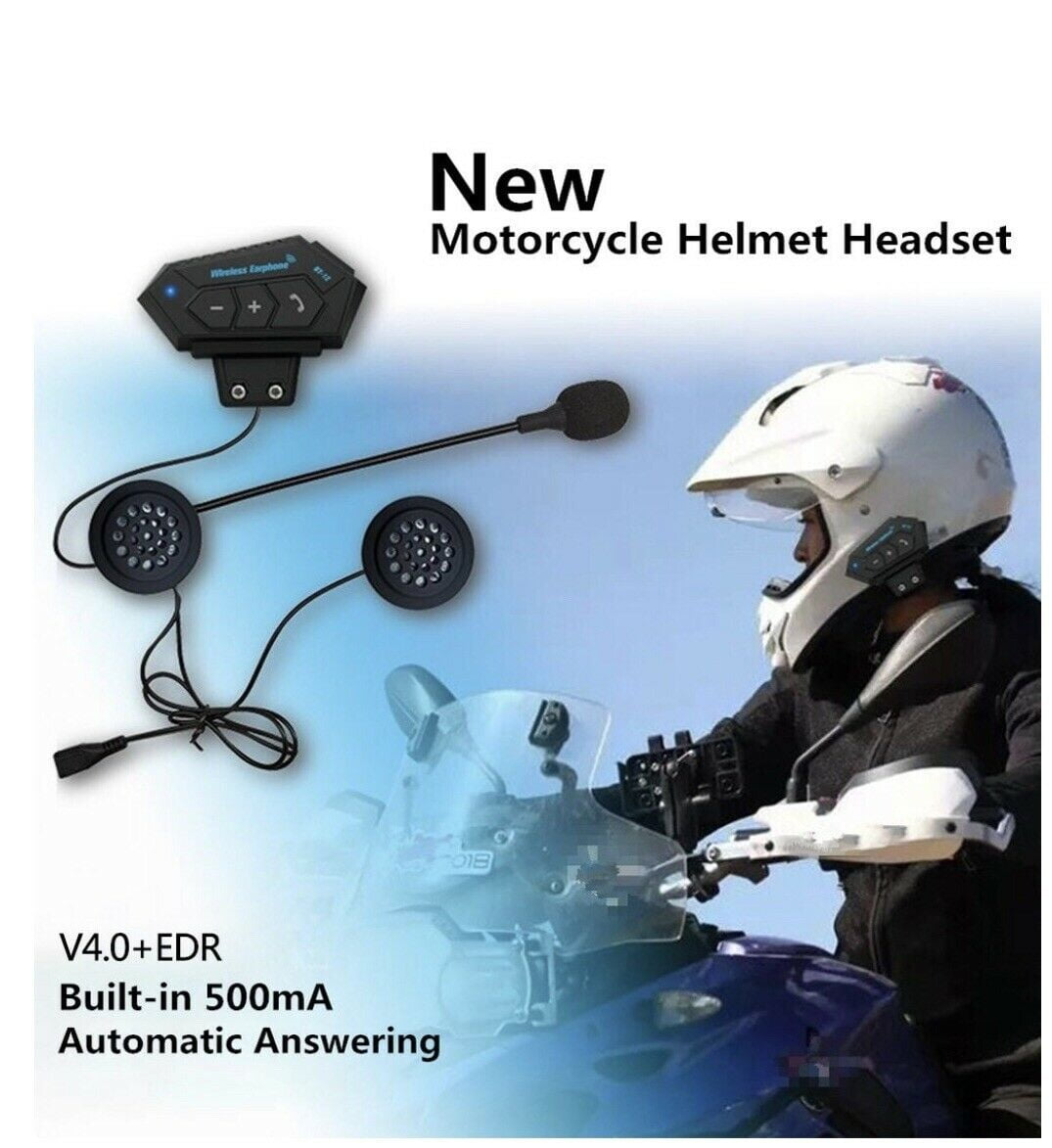 Motorcycle Helmet Headset Wireless Bluetooth Headphone Speaker Hands